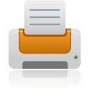 Printer orange icon