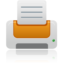 Printer orange icon