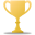 Trophy gold icon