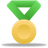 Metal-gold-green icon
