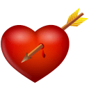 Arrow-and-heart icon