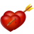 Arrow-and-hearts icon