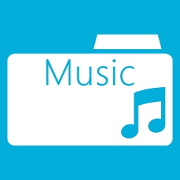 Folders OS Music Folder Metro Icon | Windows 8 Metro Iconpack | dAKirby309