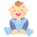 Baby laughing icon