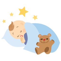 Baby sleeping icon