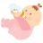 Baby drinking icon
