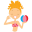 Beach-girl-ball icon