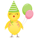 Party chicken icon