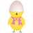 Chicken egg shell top icon