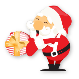 Santa gift icon