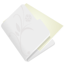 Folder flower light grey icon