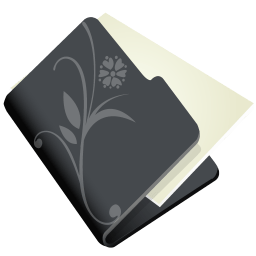 Folder flower black icon