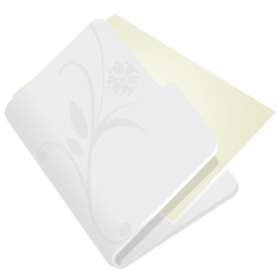 Folder flower light grey icon