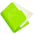 Folder flower green icon