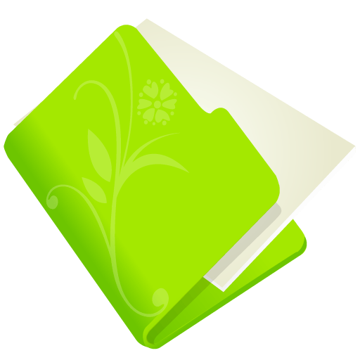 Folder-flower-green icon