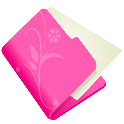 Folder flower pink icon