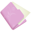 Folder flower lila icon
