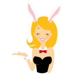 Girl bunny share icon