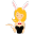 Girl-bunny-share icon