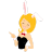 Girl bunny finger icon