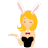 Girl bunny share icon