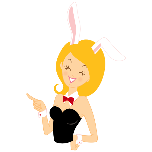 Girl-bunny-finger icon