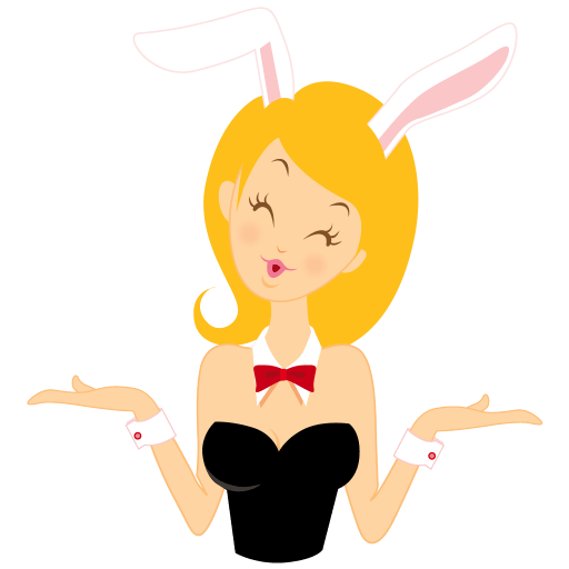 Girl-bunny-question icon