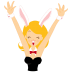 Girl-bunny-happy icon