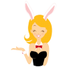 Girl-bunny-share icon