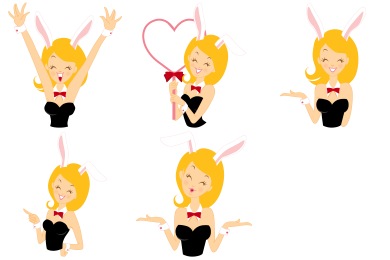 Girl in a Bunny Suit Icons