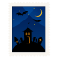 Stamp haunted house icon