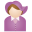 Miss purple hat icon