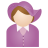 Miss purple hat icon