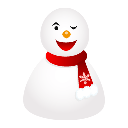 Wink snowman icon