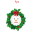 Snowman wreath icon