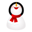Smiling snowman icon