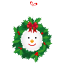 Snowman wreath icon