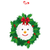 Snowman-wreath icon