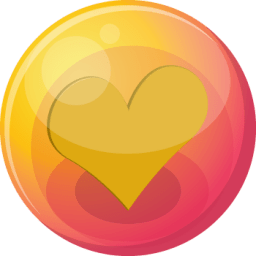 Heart orange 4 icon
