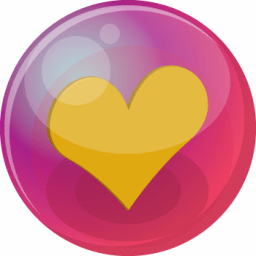 Heart orange 6 icon