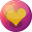 Heart orange 1 icon