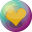 Heart orange 3 icon