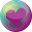 Heart purple 3 icon