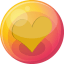 Heart orange 4 icon