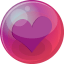 Heart purple 6 icon
