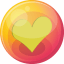 Heart yellow 4 icon
