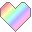 Rainbow heart icon