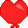 Valentine balloon icon