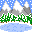 Snow cap mountains icon