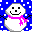 Snow man icon